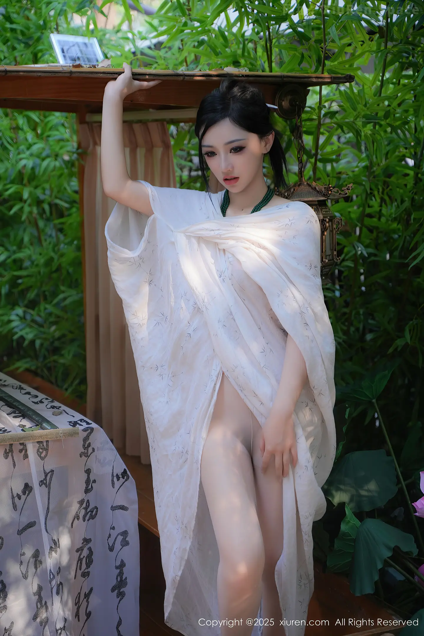 图片[6]-[XiuRen秀人网] VOL.9730 模特妙可可Cheese性感白色古风服配超薄白丝秀丰腴身材诱惑写真84P-秀人网官方网站